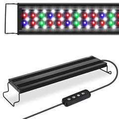 AQQA Aquarium Light full-spectrum beads illuminate the tank bottom for vibrant plant growth.