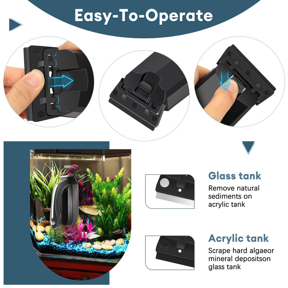 AQQA floating cleaner demonstrates magnetized cleaning and easy retrieval from water surface.