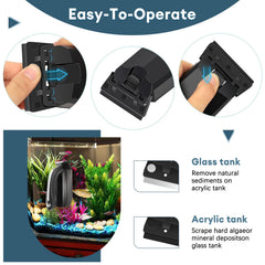 AQQA floating cleaner demonstrates magnetized cleaning and easy retrieval from water surface.