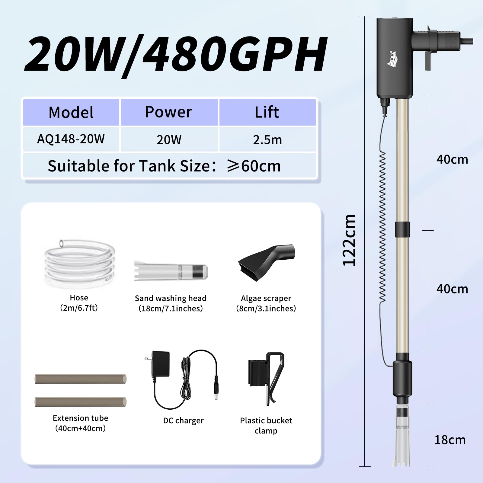 AQQA Rechargeable and plug-in design supports cordless flexibility.