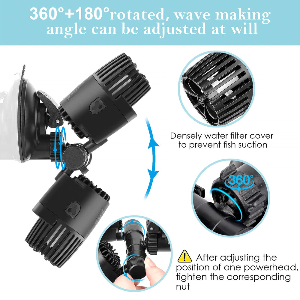 AQQA ultra-quiet operation reduces vibration for a peaceful tank
