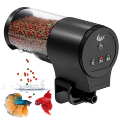 AQQA automatic fish feeder clip-on setup enables hands-free feeding