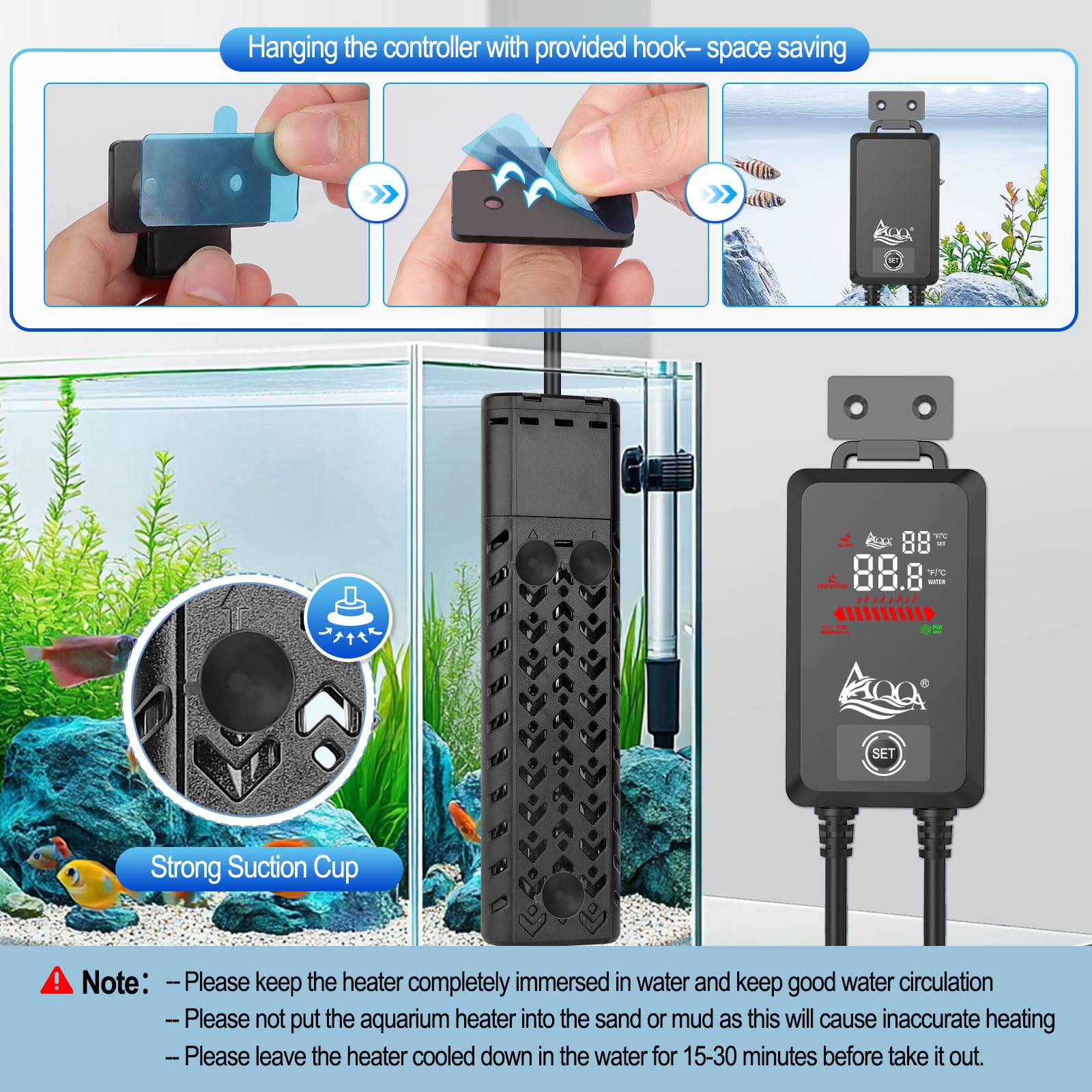AQQA safety PC shell protects fish and reduces burn risk during maintenance.