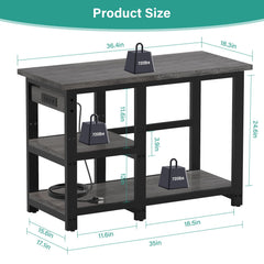 AQQA fish tank stand storage shelves organize supplies and decor.