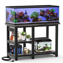 AQQA fish tank stand top supports a 40-50 gallon tank with a sturdy surface.