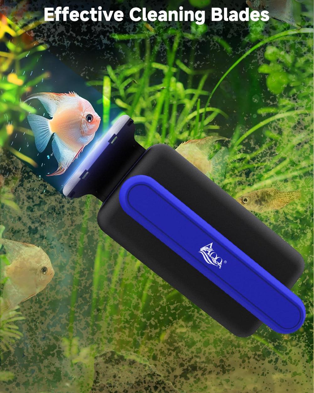 AQQA floating-design cleaner showing buoyant retrieval feature