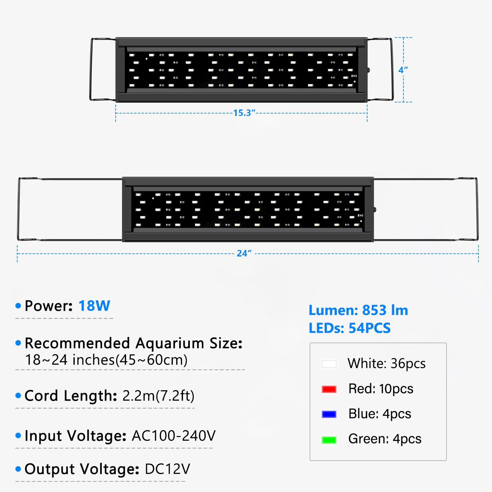 AQQA full spectrum light timer settings simplify daily lighting schedules.
