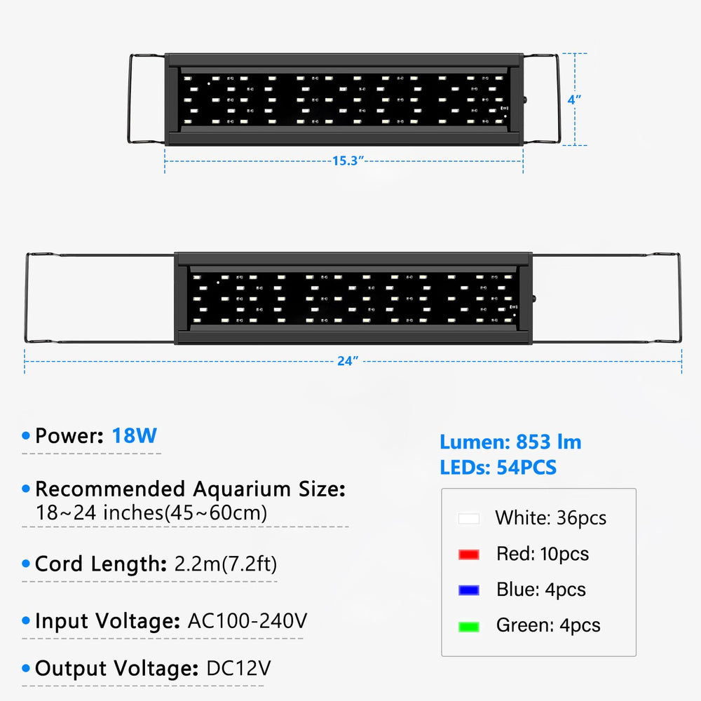 AQQA full spectrum light timer settings simplify daily lighting schedules.