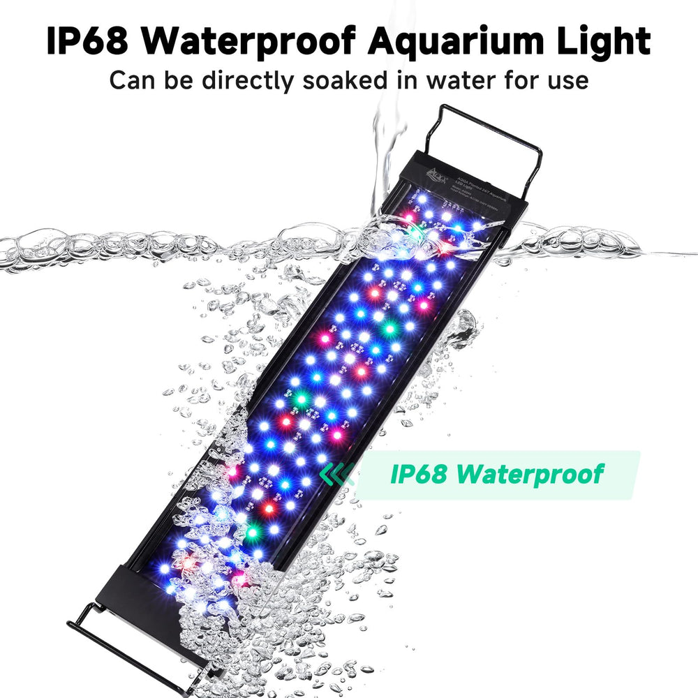 AQQA LED aquarium light IP68 waterproof configuration suitable for submerged use