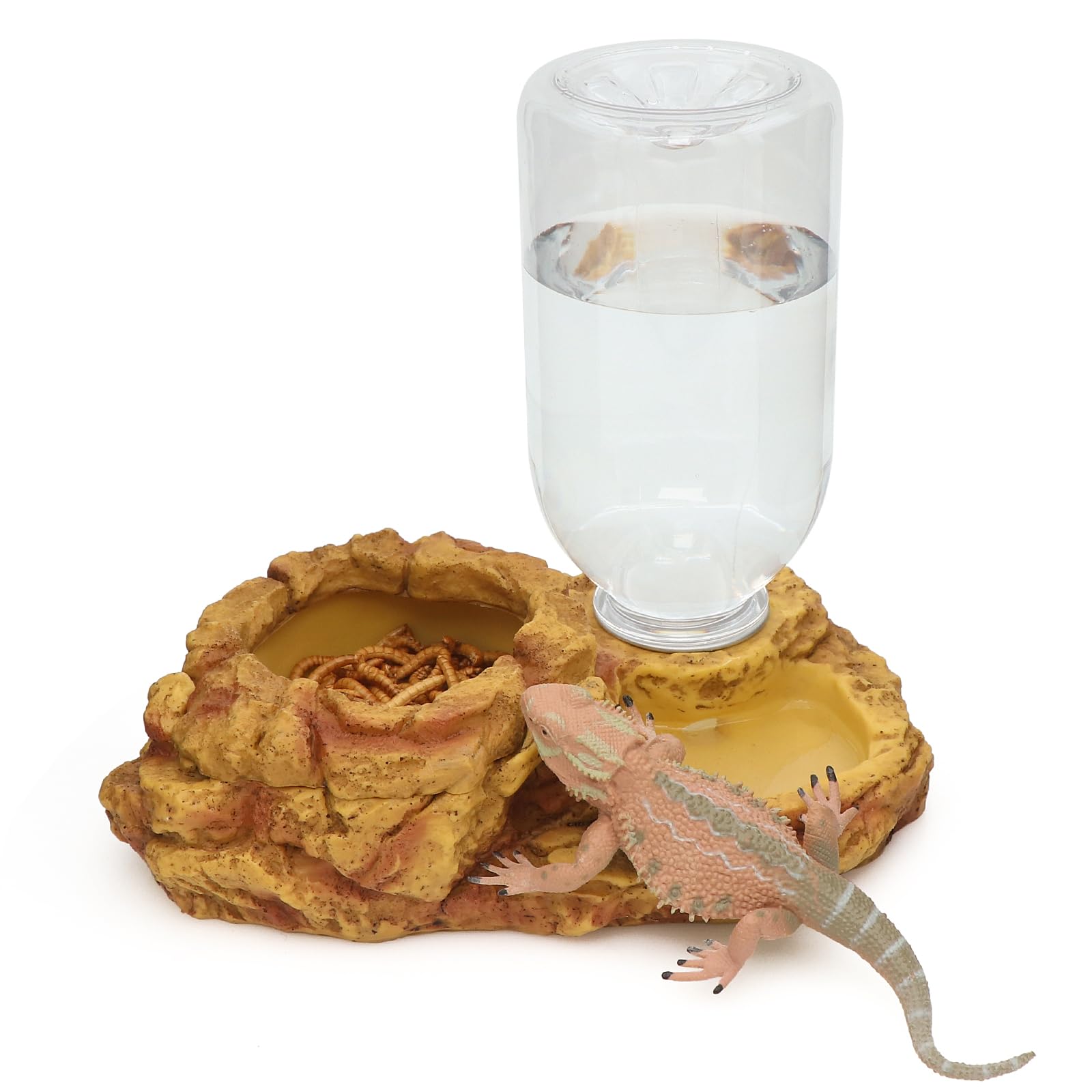 AQUA KT terrarium decor natural-look enhances habitat while supporting feeding interest