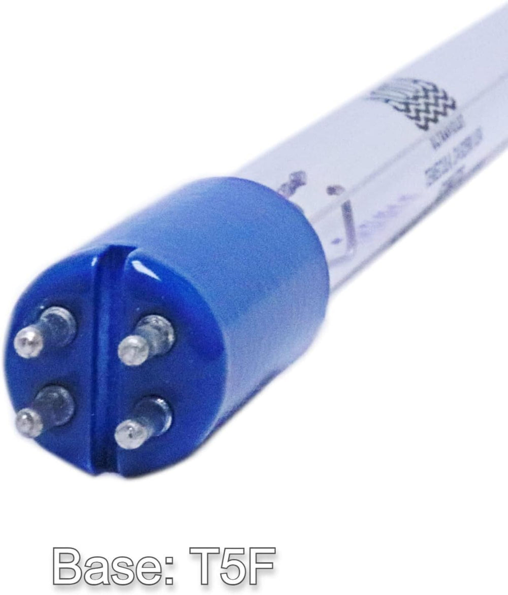 Aqua Ultraviolet 57W lamp four-pin-connection image highlights easy safe lamp changes.
