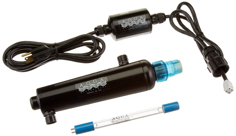 Aqua Ultraviolet Advantage 2000+ inline UV sterilizer demonstrates compact inline design for clearer aquarium water.