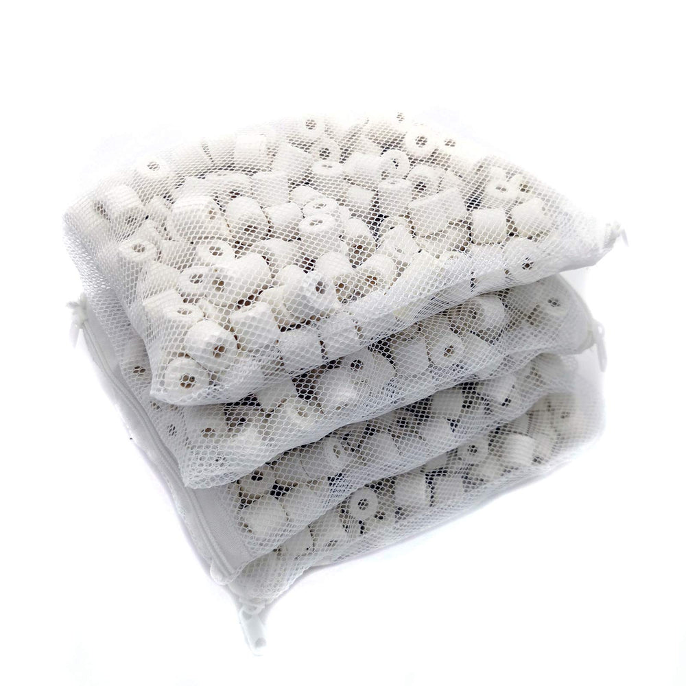 Aquafa ceramic rings—porous bio-filter media for canister filters.