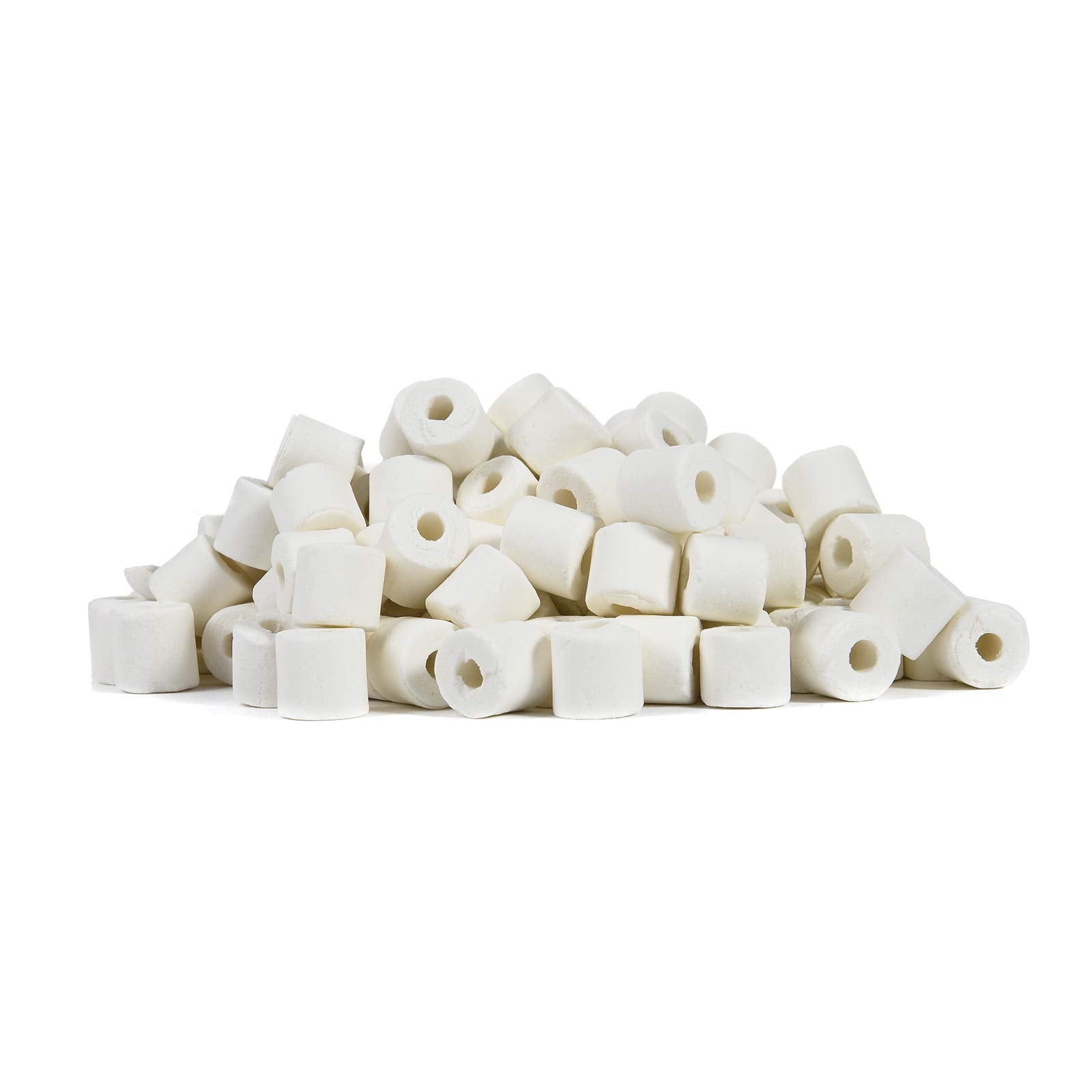 Aquafa filter media ceramic rings in mesh bag for freshwater and saltwater setups.