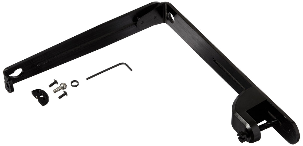 AquaIllumination Prime Tank Mount in black showing adjustable ball joint for coral lighting setup.