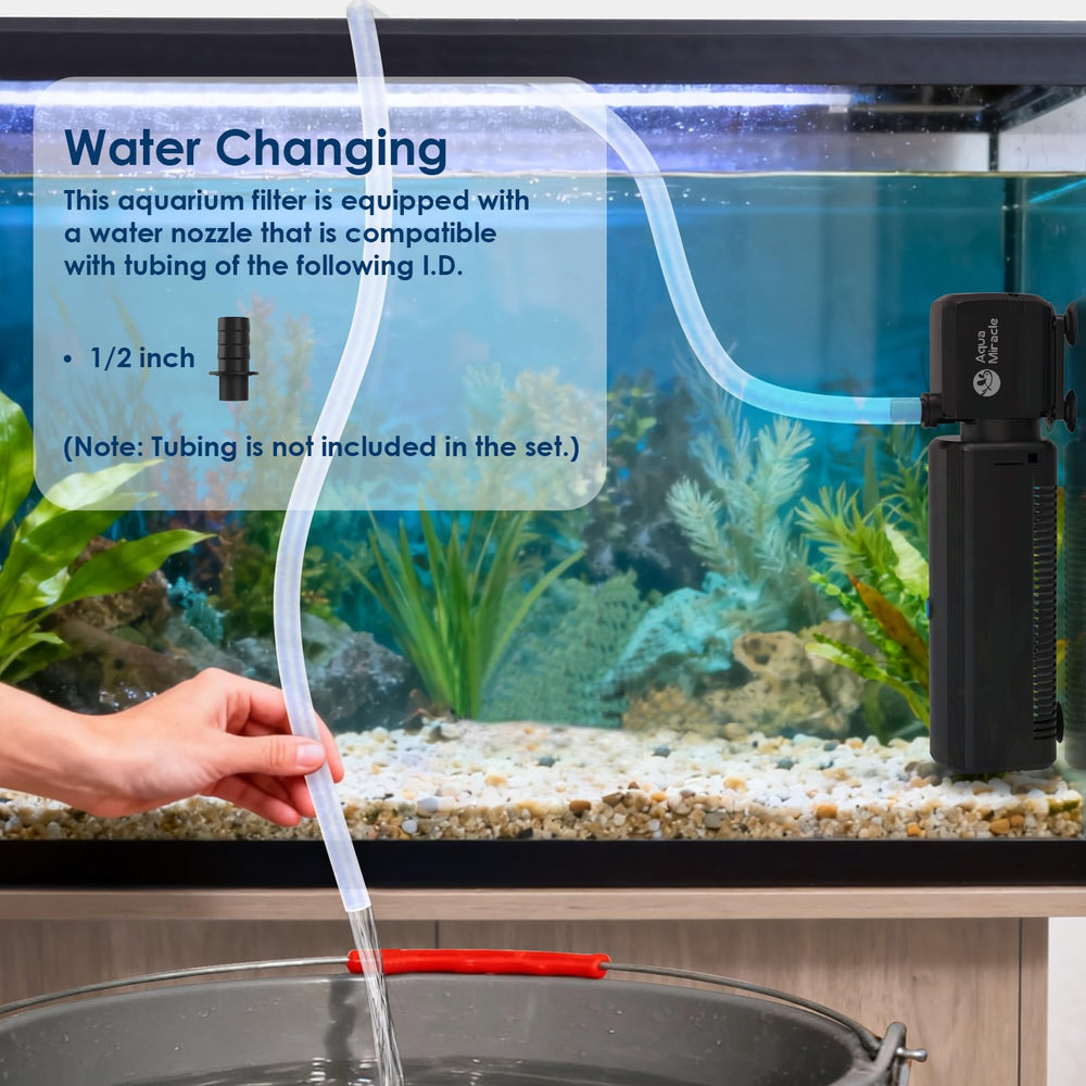AquaMiracle 10-30 gallon fit confirms tank compatibility.