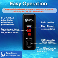 AquaMiracle 50W dry-run and overheat protection prevents dry tank operation