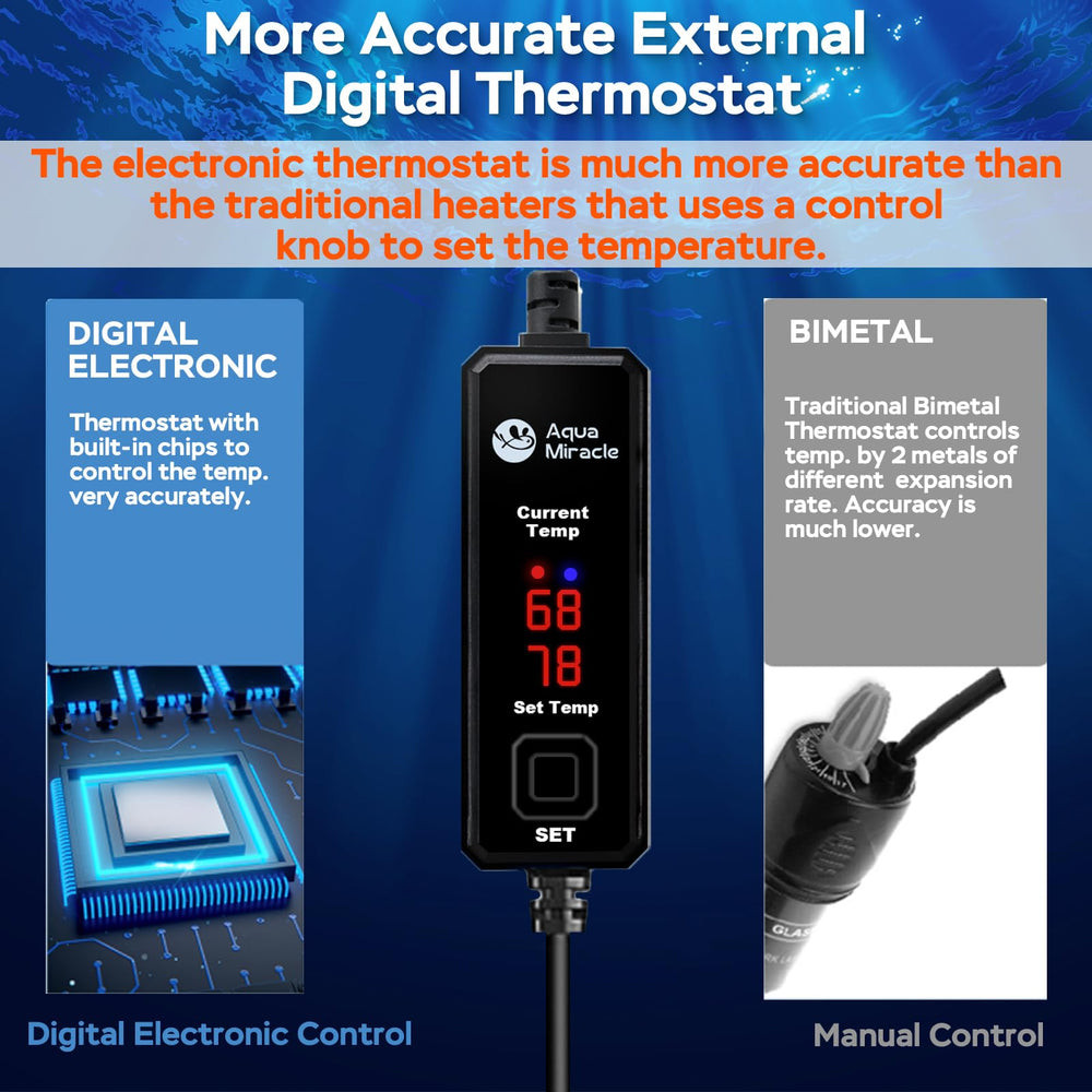 AquaMiracle 50W memory function preserves last settings after outages
