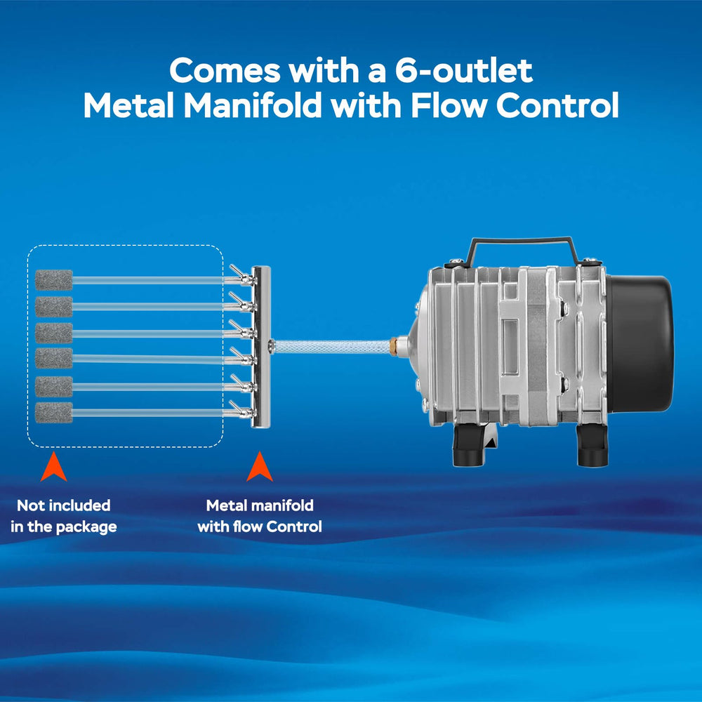 AquaMiracle aluminum housing with enlarged surface aids heat dissipation.