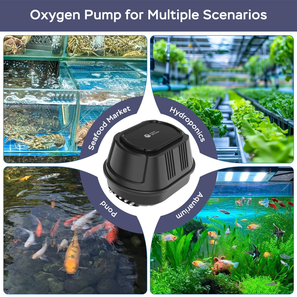AquaMiracle anti-vibration-rubber-feet ensure near-silent tank operation.