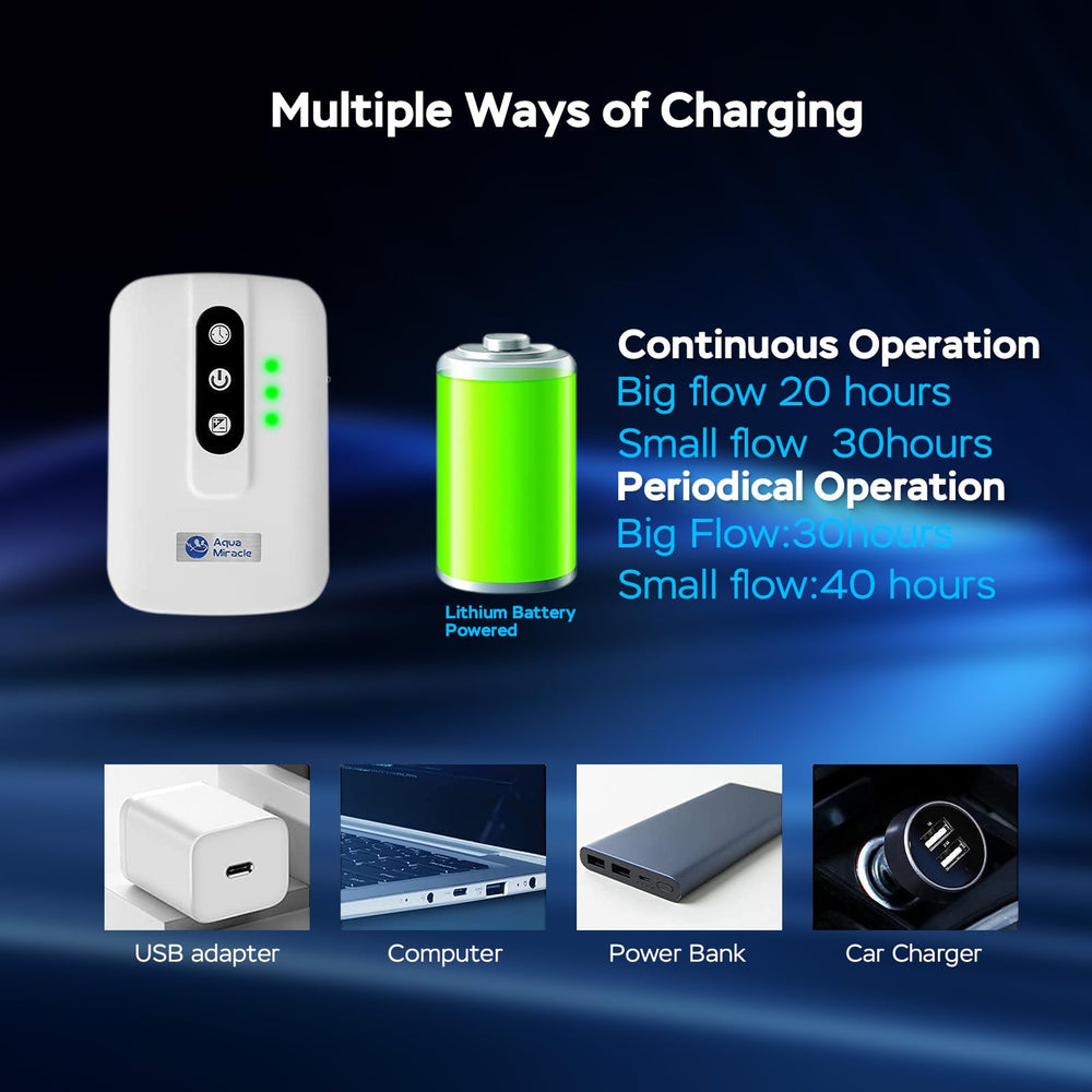 AquaMiracle emergency aerator during a power outage keeping fish airated