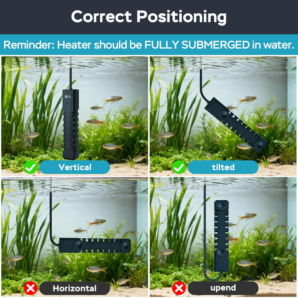 AquaMiracle heater supports freshwater and saltwater setups for flexibility.