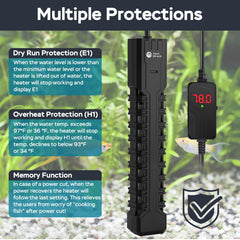 A AquaMiracle inverter technology provides stable temperature response in aquariums.