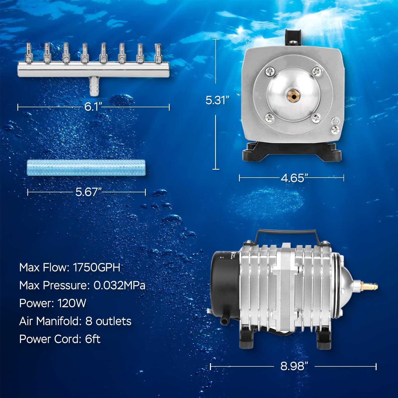 Lubricant-free AquaMiracle design supports wear-resistant components with low maintenance.