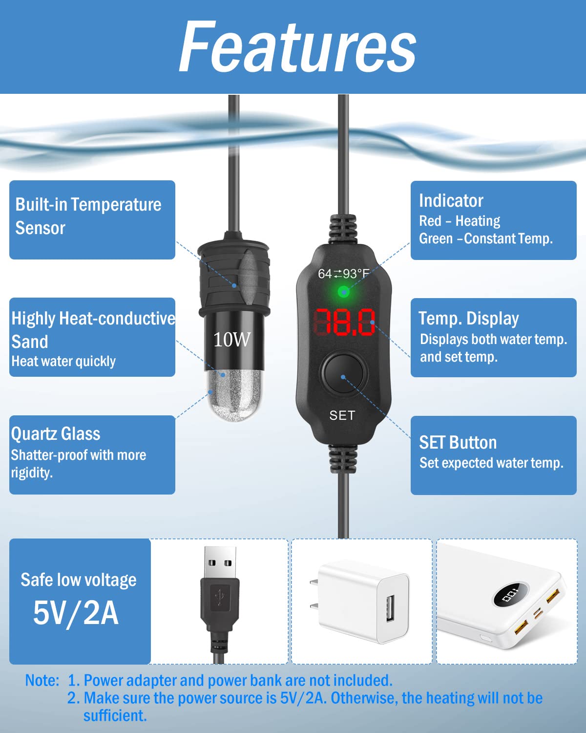 AquaMiracle memory function recalls last setting after power loss.