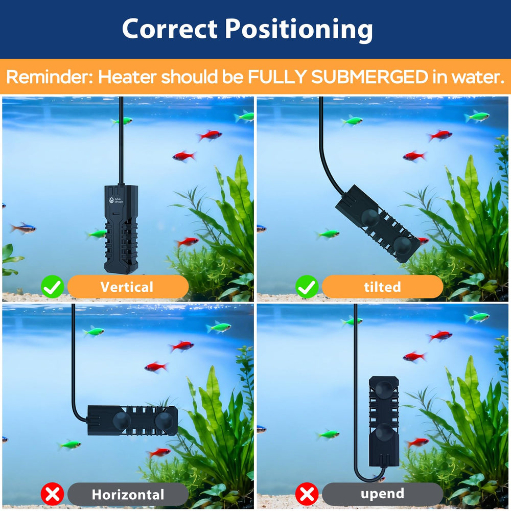 AquaMiracle overheating protection defends fish from excessive heat.