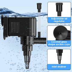 AquaMiracle powerhead aeration venturi boosts oxygenation in the aquarium.