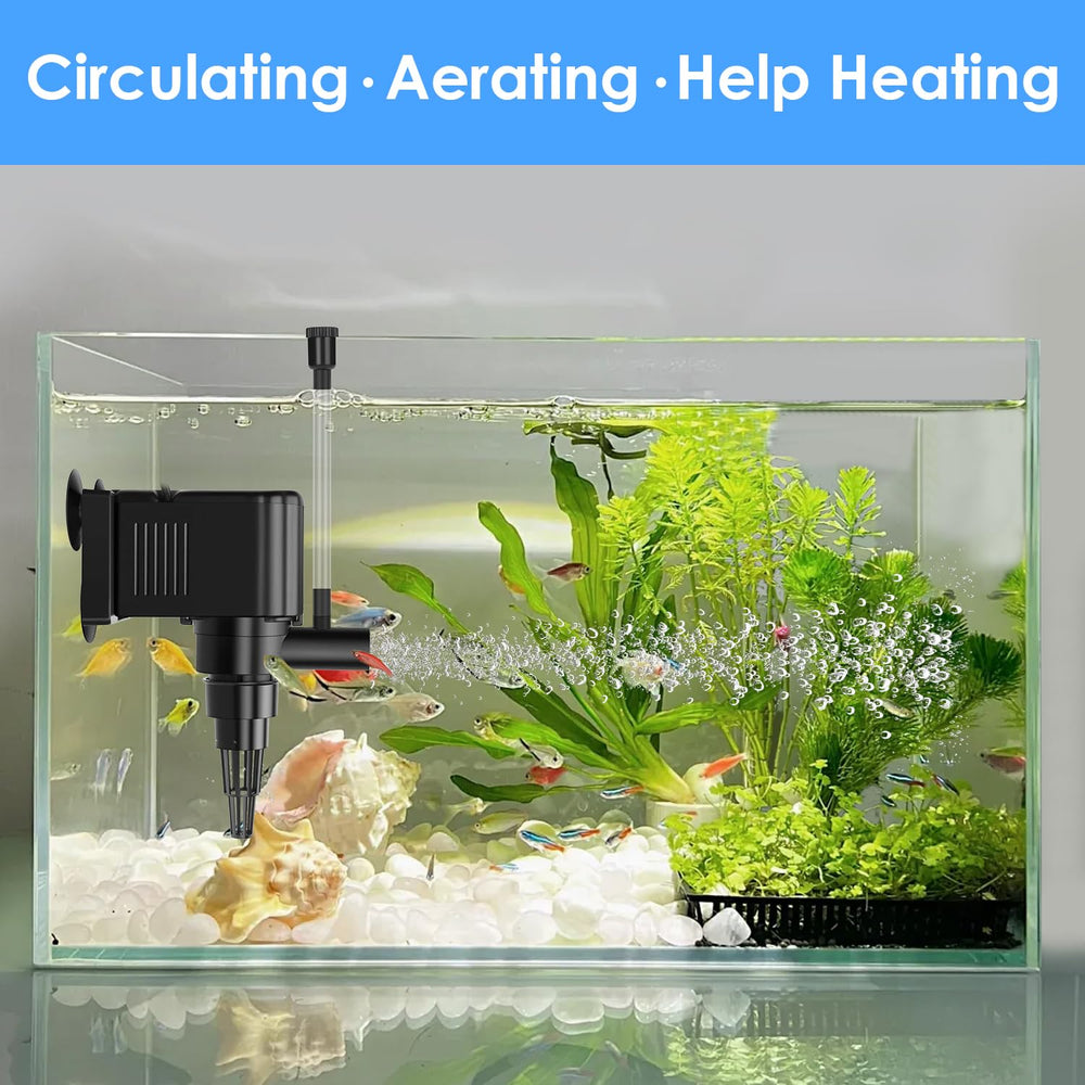 AquaMiracle powerhead side-mount demonstrates compact, efficient placement for optimal flow.