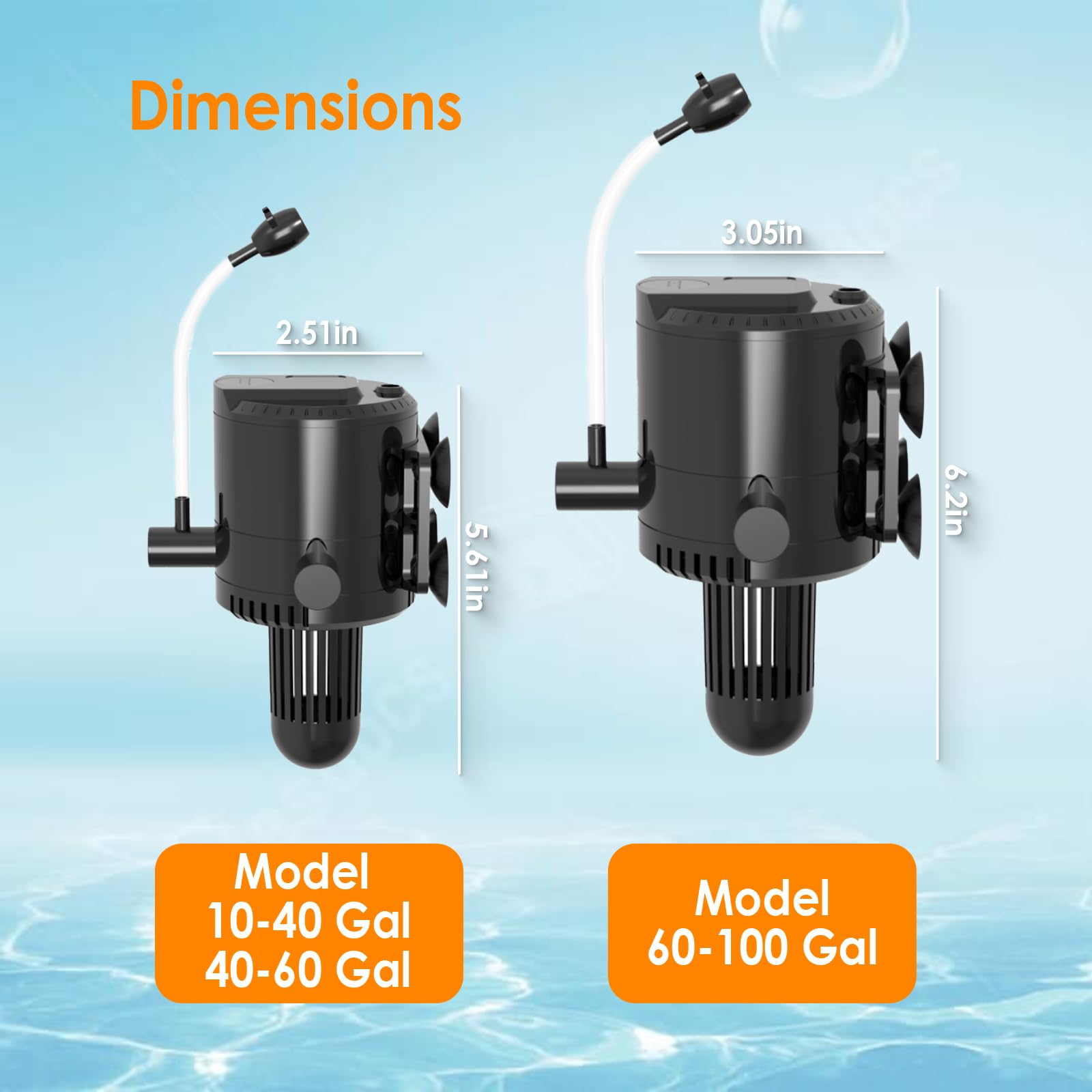 AquaMiracle powerhead side outlet enables flexible circulation paths