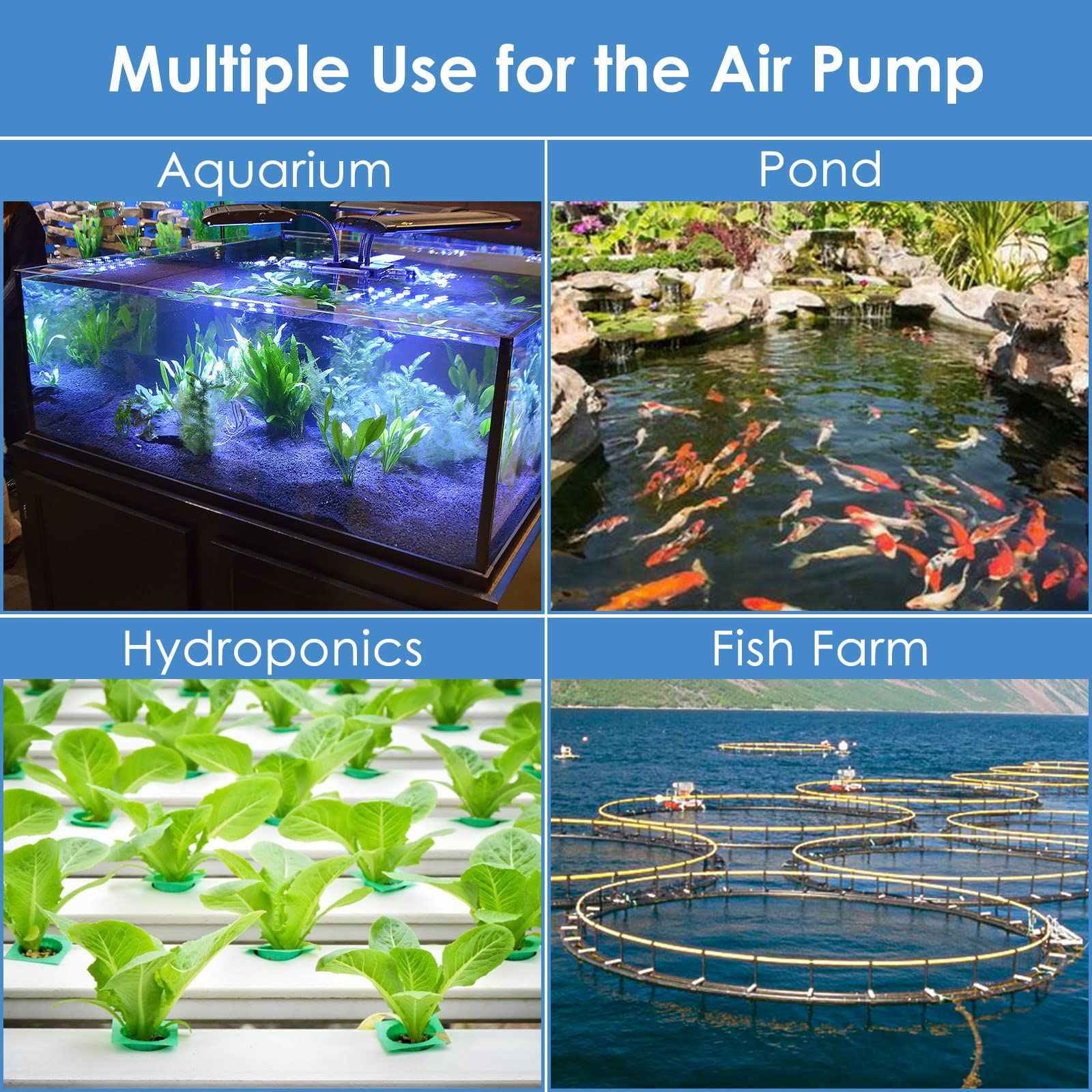 AquaMiracle included accessories setup with tubing, valves, and stones for immediate use.