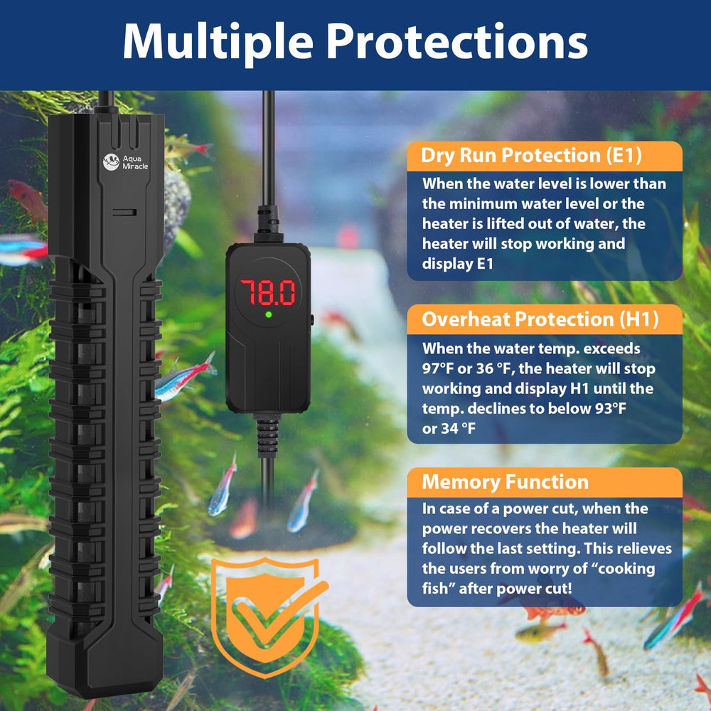AquaMiracle turtle heater suitable for turtles and other aquatic pets.