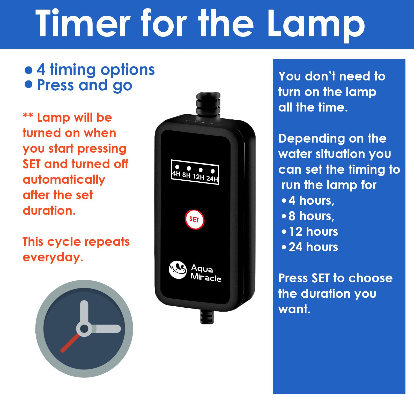 AquaMiracle U-V light with UV indicator window for status checks
