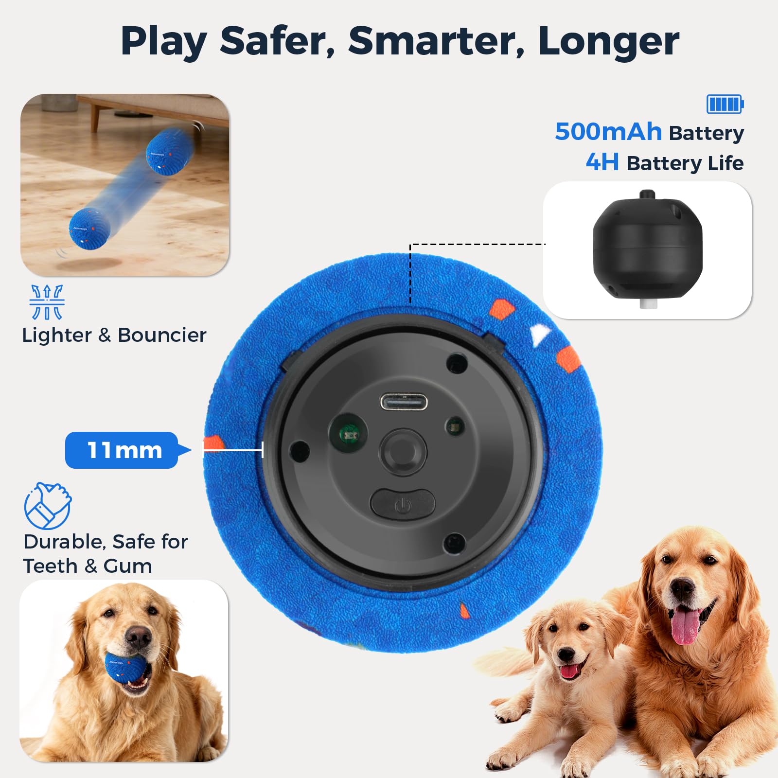 Aquamorph Type-C rechargeable ball highlights long play sessions quietly
