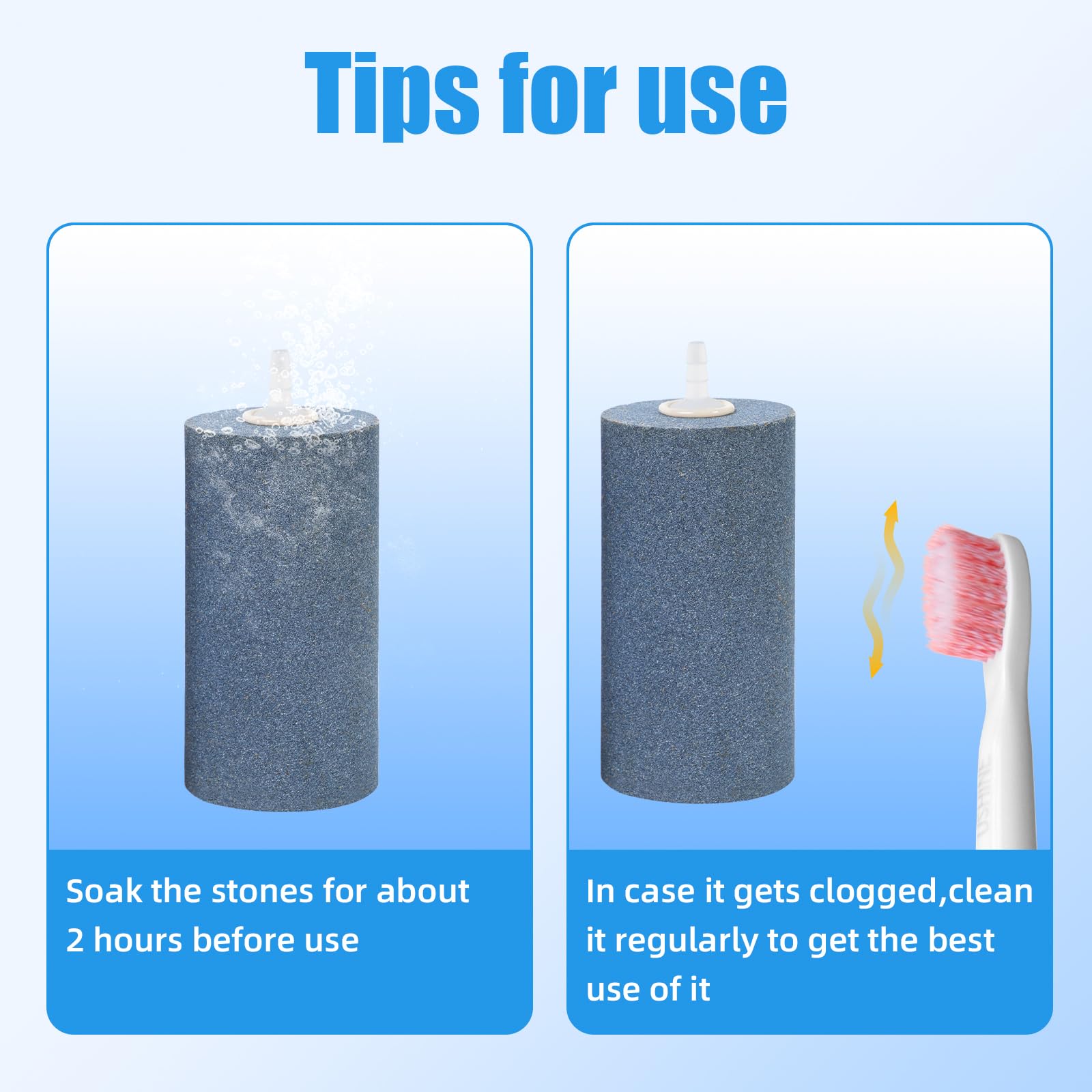 AQUANEAT air stones used in hydroponics to boost root oxygenation and growth.