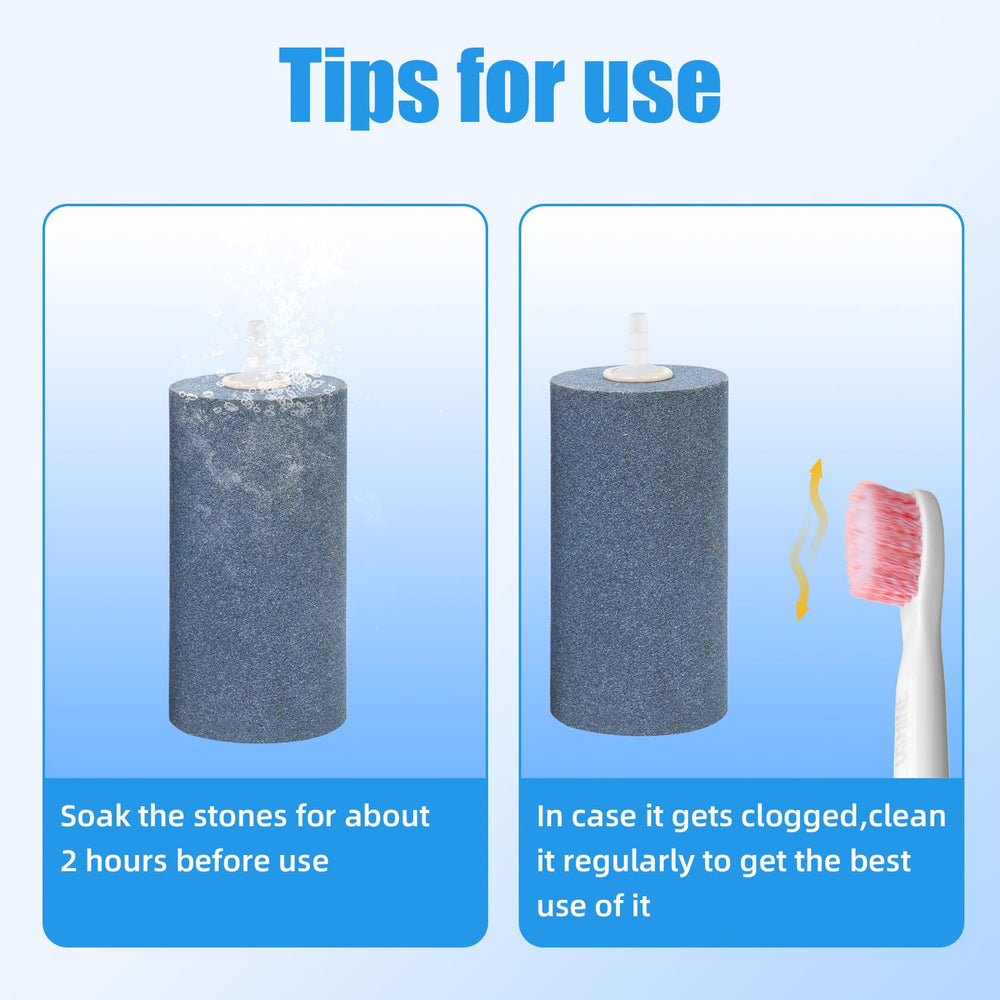AQUANEAT air stones used in hydroponics to boost root oxygenation and growth.