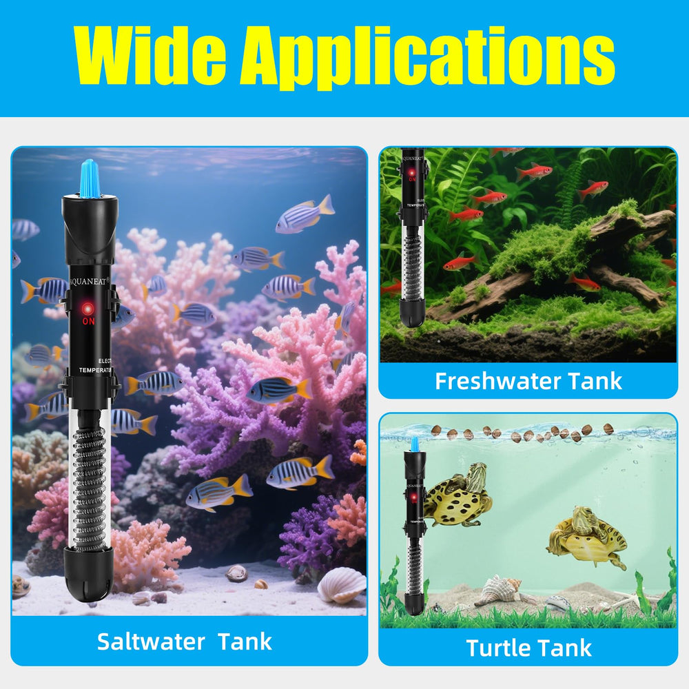 AQUANEAT 6 ft cord length allows flexible heater placement around equipment