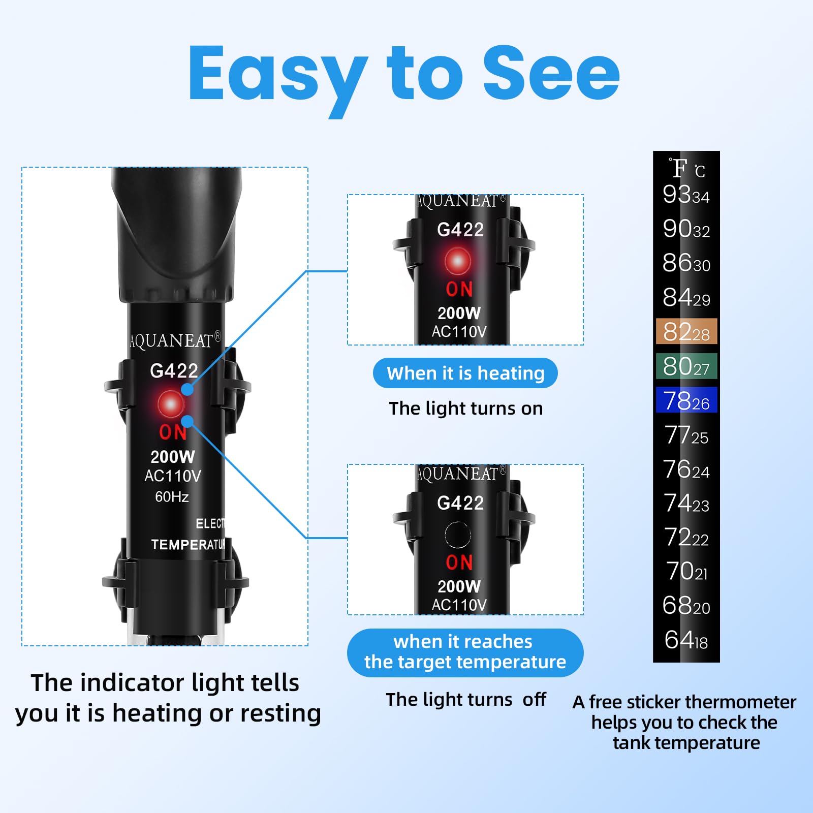 AQUANEAT suction cups secure mounting in freshwater and marine tanks