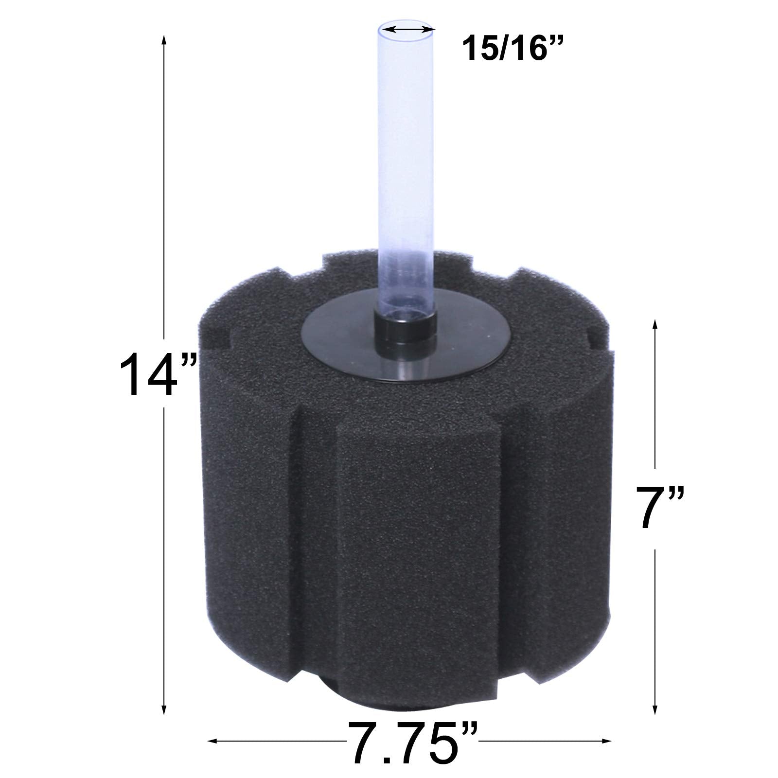 AQUANEAT Aquarium X Large Bio Sponge Filter setup demonstrates simple installation with airline for immediate aeration.