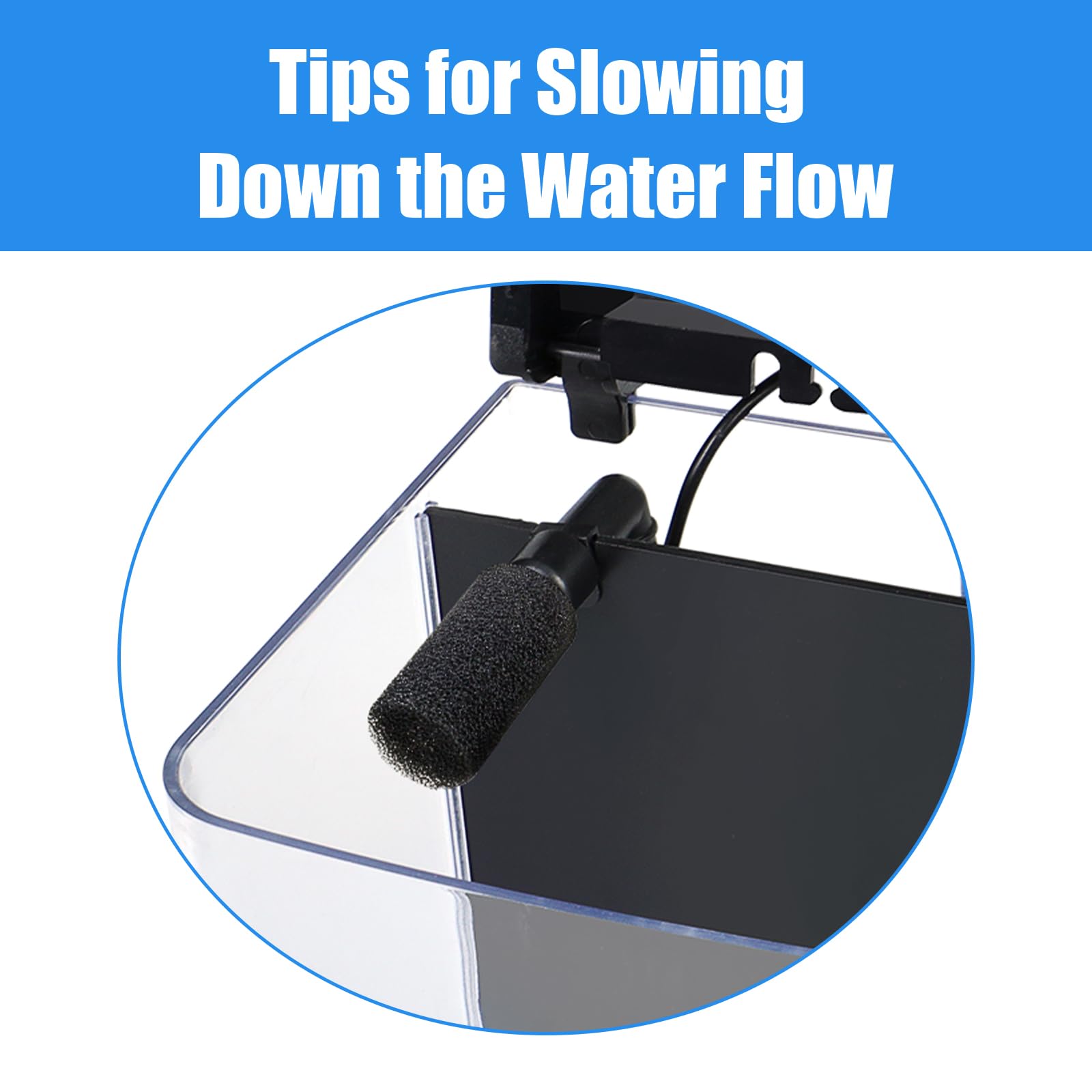 AQUANEAT artificial plants inside tank enhancing natural look and hiding spots.