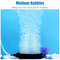 AQUANEAT bubble diffuser 4-inch air stone in action showing diffusion.