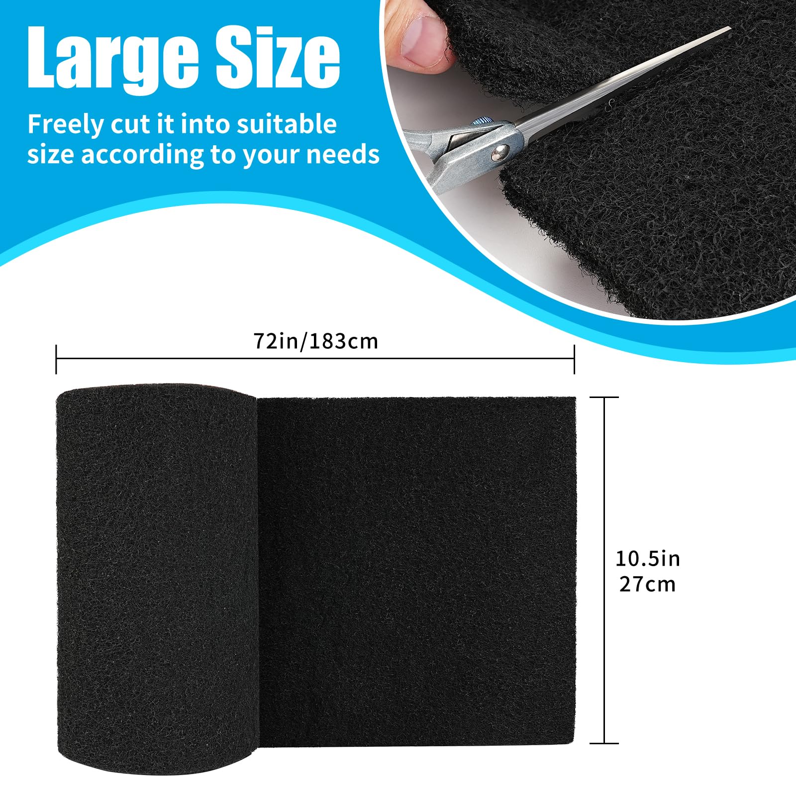 AQUANEAT filter pad cut-to-fit demonstrated for DIY installation in various filters