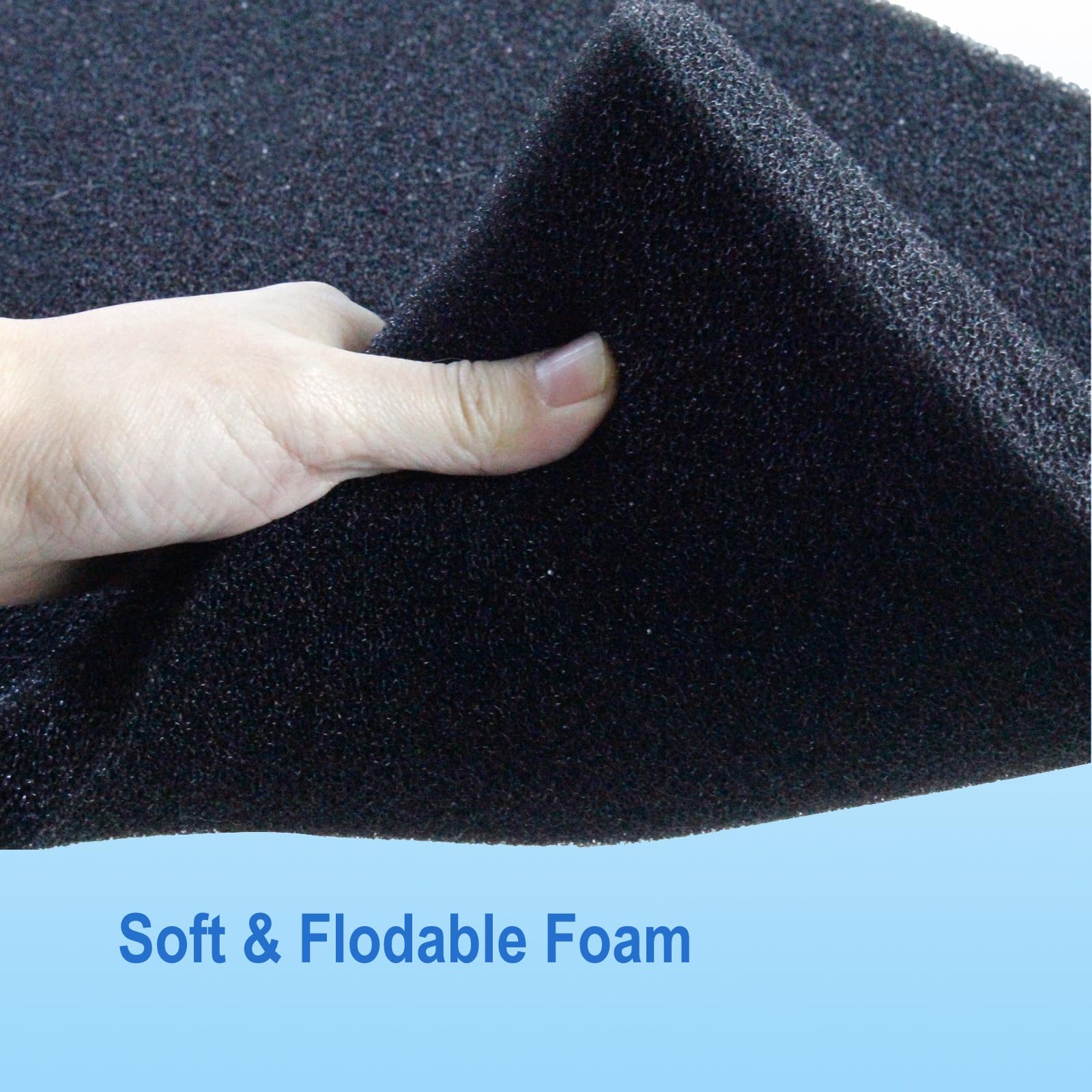 AQUANEAT durable sponge foam pad lasts longer and cleans easily for reuse.
