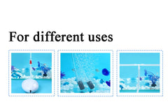 AQUANEAT hydroponics-pond airline tubing setup illustrating long-run reliability and decor-friendly appearance.