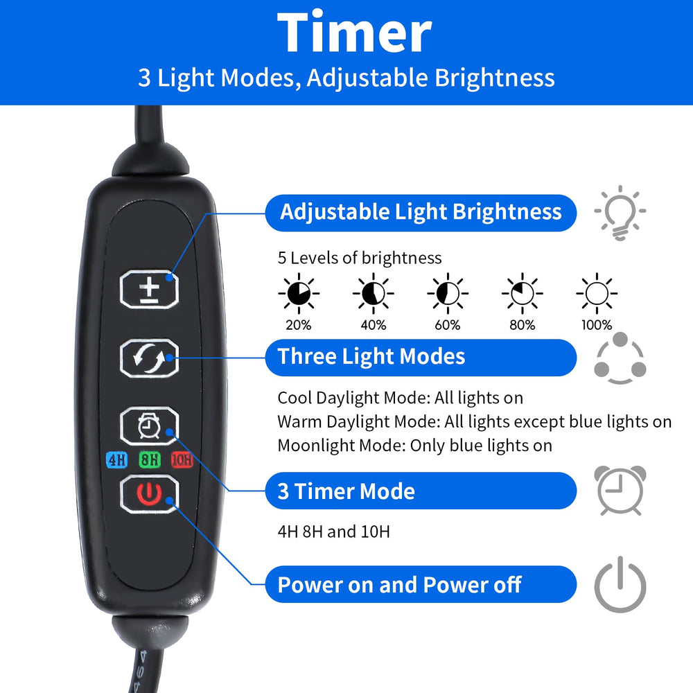 AQUANEAT LED aquarium light timer in action, auto on off for convenience