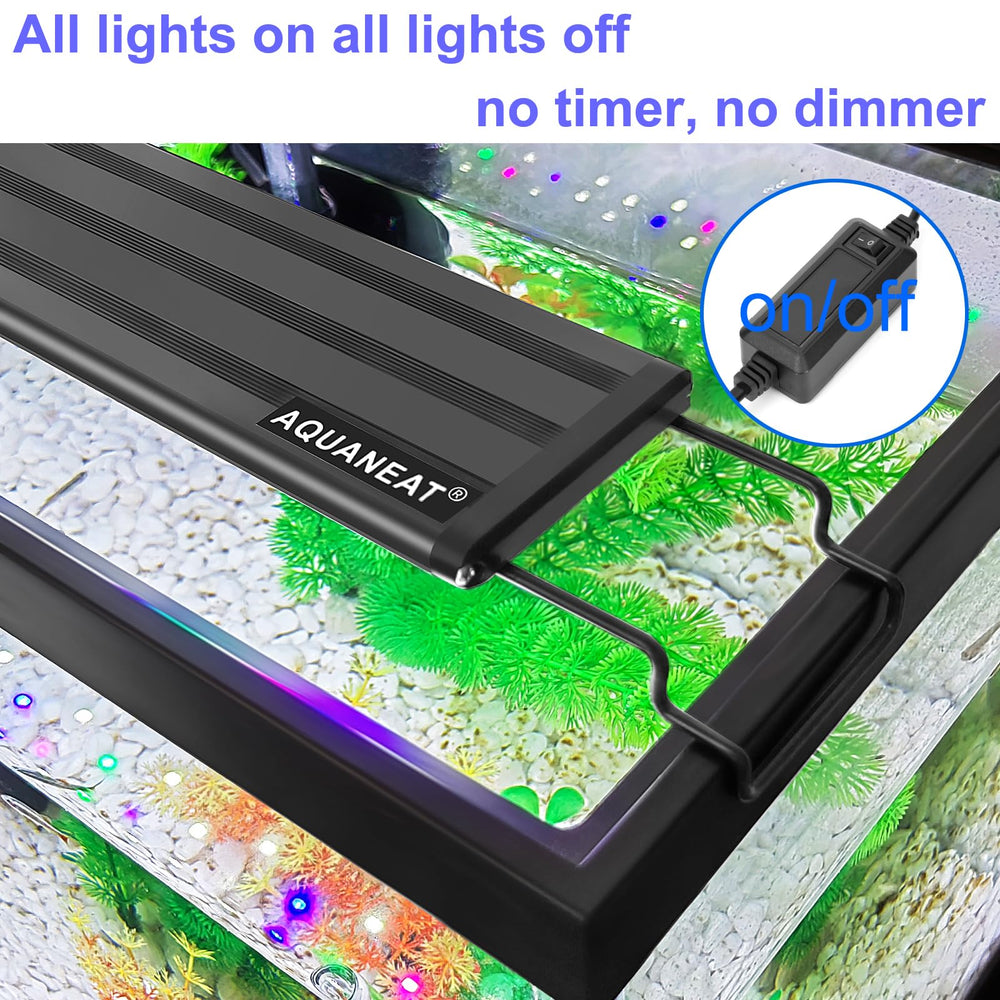 AQUANEAT LED 42-LED array delivering white, blue, pink, and green accents.