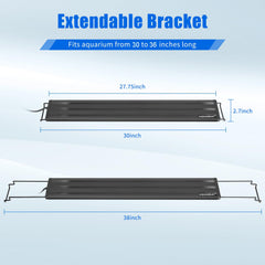 AQUANEAT LED light showing 72 LEDs, bright 6500K white and blue accents.